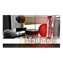 Artista de maquillaje, cosmetología, tarjeta de vi