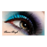 Artista de maquillaje del ojo de la aguamarina tarjeta personal