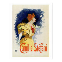 Artista de sexo femenino francés Camilo Stéfani de Postal