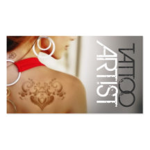 Artista del tatuaje, tarjeta de visita