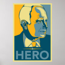 Artista desconocido - "héroe de McCain " Posters