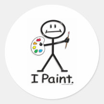 Artista: pintura etiquetas redondas