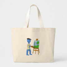 Artista y caballete bolsa