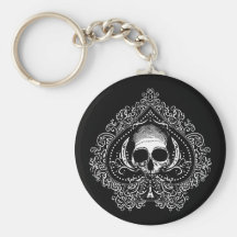 As del cráneo de espadas llavero personalizado