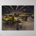 Asamblea del bombardero B-25 Poster