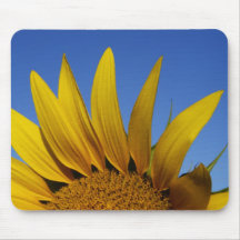Ascendente cercano del girasol alfombrilla de raton