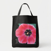 Ascendente cercano del tulipán bolsas lienzo
