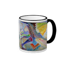 Ascensión de acrílico abstracta de la pintura tazas