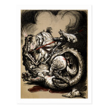 Asesino del dragón tarjeta postal