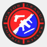 Asesino del zombi de la primera división - armas pegatinas  