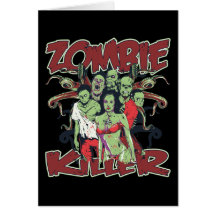 Asesino del zombi felicitación