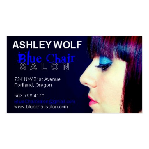Ashley para el salón azul de la silla tarjetas de visita