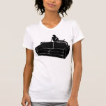 Asiento para dos negro camisetas