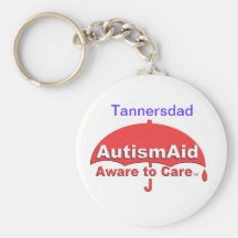 Asistente del autismo enterado al cuidado llavero