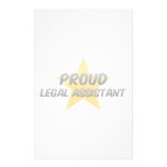 Asistente legal orgulloso papelería