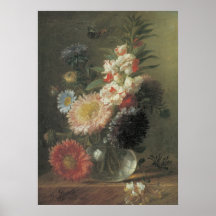 Aster y bálsamo de Van Spaendonck chinese en un vi Impresiones