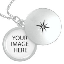 Astilla media de Sterling del Locket Collares Personalizados