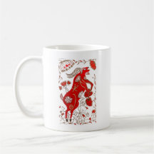 Astrología china de las ovejas taza de café