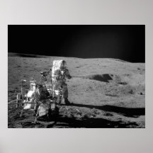 Astronauta de Apolo 14 en la luna Posters