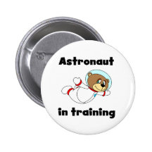 Astronauta del oso en el entrenamiento pins