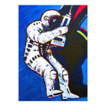 Astronauta, fondo azul anuncios  