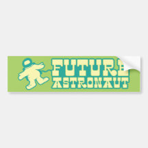 Astronauta futuro etiqueta de parachoque