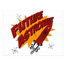 Astronauta futuro tarjeta postal