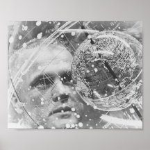 Astronauta John Glenn que entrena para la amistad  Impresiones