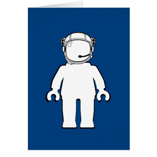 Astronauta Minifig del estilo de Banksy Tarjetas