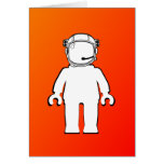 Astronauta Minifig del estilo de Banksy Tarjetón