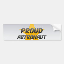 Astronauta orgulloso pegatina de parachoque