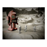 Astronautas Postca diseñado retro del robot y del  Postales