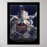Astronauts van Hoften y reparación de Nelson Poster
