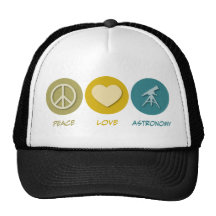 Astronomía del amor de la paz gorras