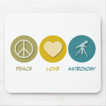 Astronomía del amor de la paz tapetes de ratón