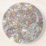 Astronomía del vintage, mapa de constelaciones cri posavasos manualidades