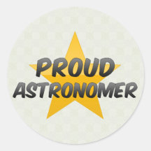 Astrónomo orgulloso pegatina redonda