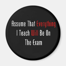 Asuma que todo estará en el examen imán de nevera