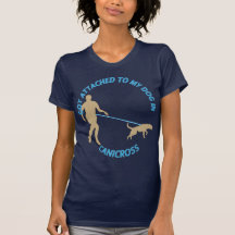 Atado a mi perro en Canicross Camisetas