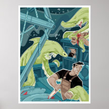 Ataque en el mar poster