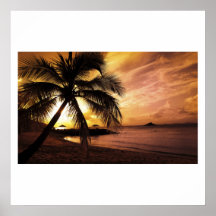 Atardecer tropical posters