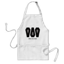 Ataúdes góticos elegantes para el cocinero de Hall Delantal