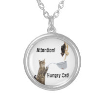 ¡Atención! ¡Gato hambriento! Colgantes Personalizados