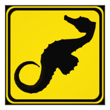 Atención: ¡Seahorses Xing! Arte Fotografico