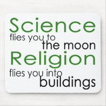 Ateo de la religión y de la ciencia tapetes de ratón