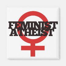 Ateo feminista imán de frigorífico
