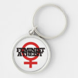 Ateo feminista llaveros personalizados