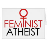 Ateo feminista tarjetón
