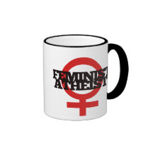 Ateo feminista tazas de café