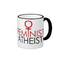 Ateo feminista tazas de café